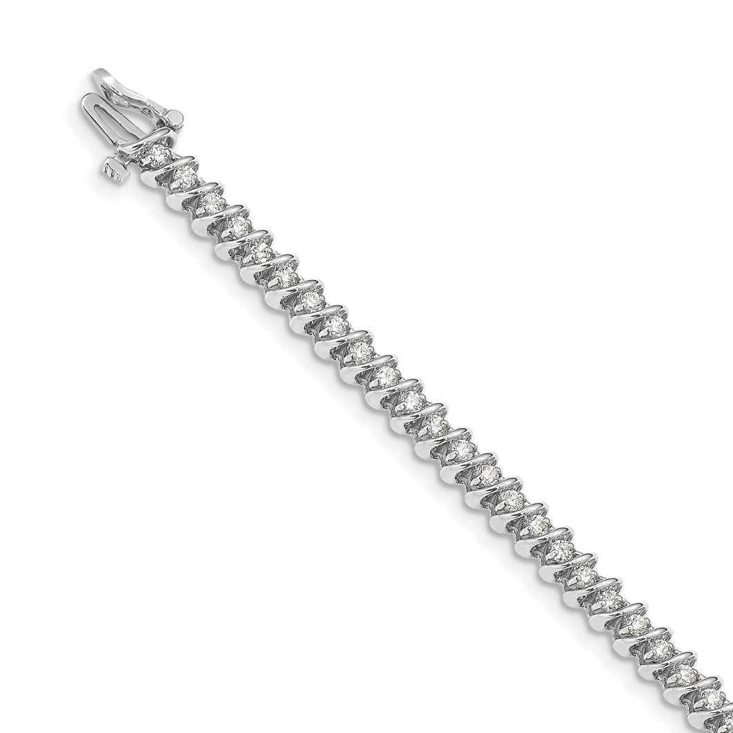 14k White Gold VS Diamond Tennis Bracelet