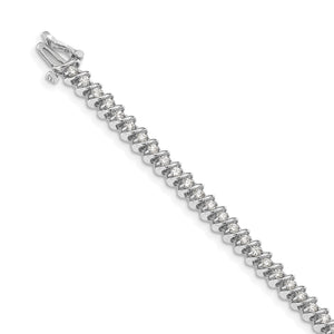 14k White Gold AA Diamond Tennis Bracelet