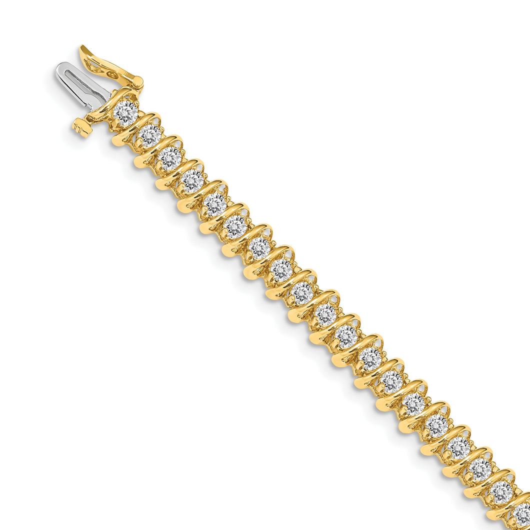 14k AA Diamond Tennis Bracelet