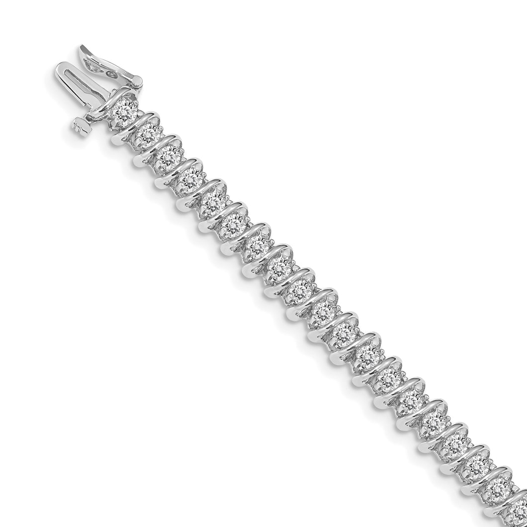 14k White Gold VS Diamond Tennis Bracelet