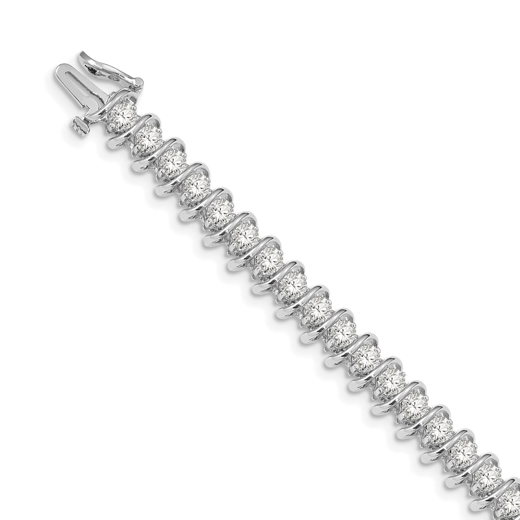 14k White Gold 3.3mm Tennis Bracelet Mounting