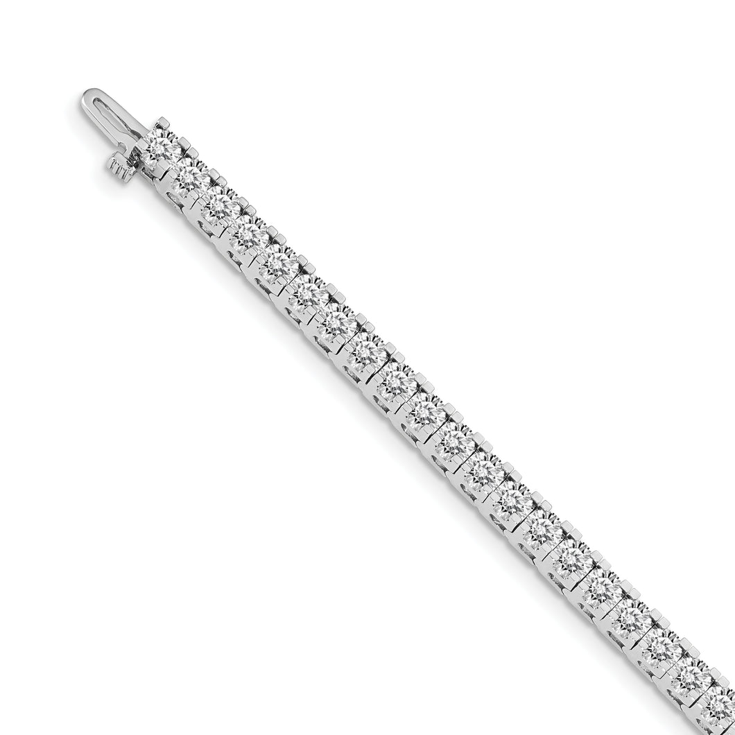 14k White Gold AAA Diamond Tennis Bracelet