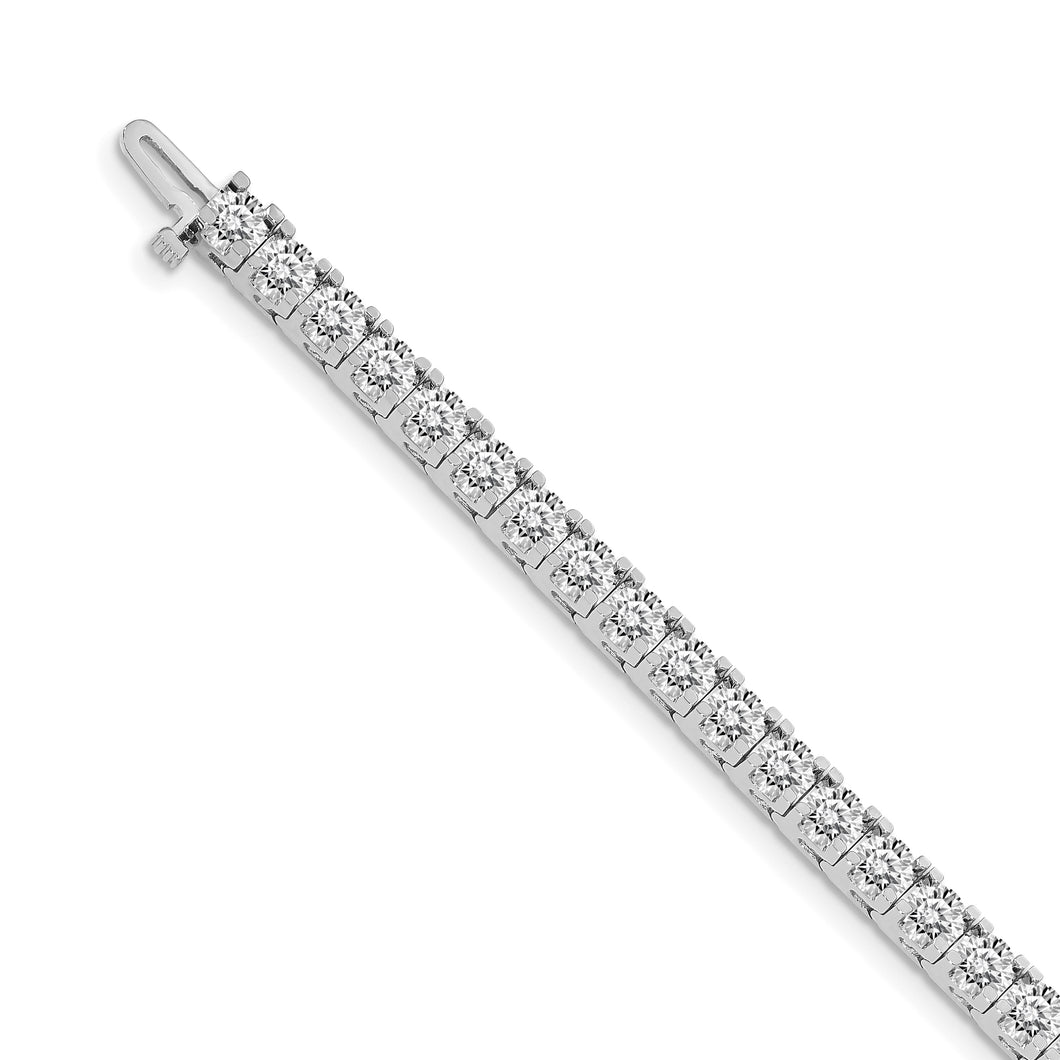14k White Gold AA Diamond Tennis Bracelet