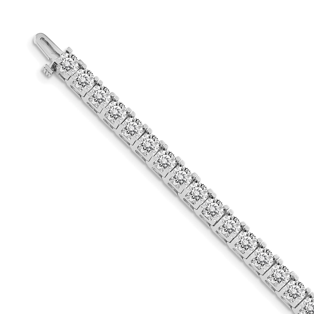 14k White Gold AA Diamond Tennis Bracelet