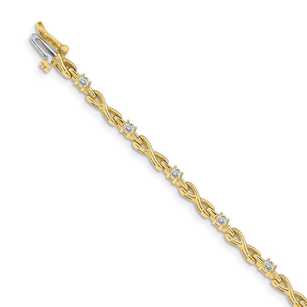 14k A Diamond Tennis Bracelet