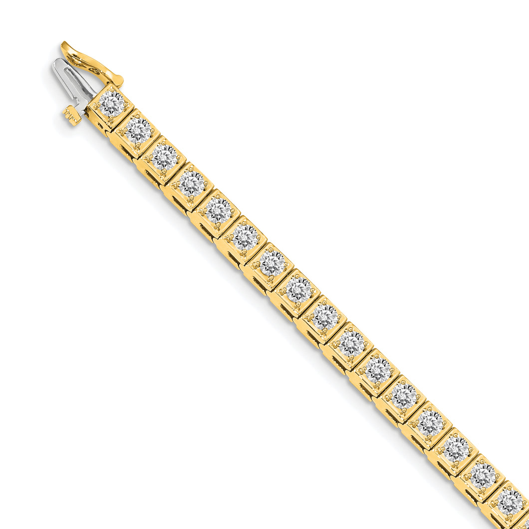 14k AAA Diamond Tennis Bracelet