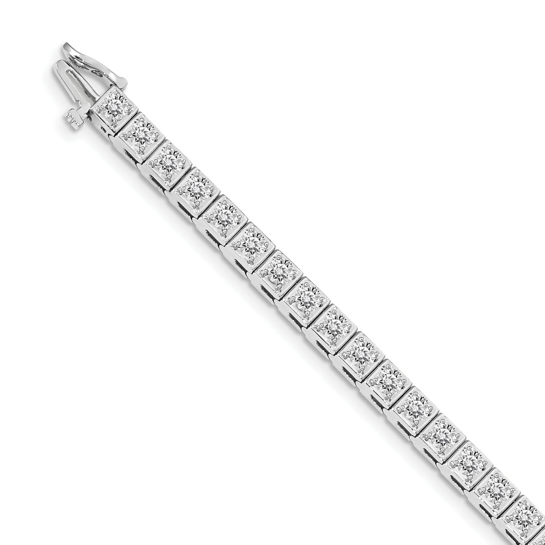 14k White Gold Tennis Bracelet Mounting