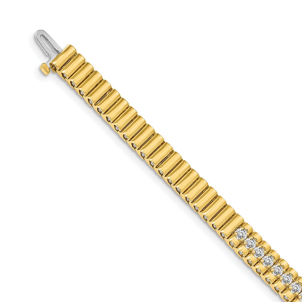 14k 2.4mm Diamond Link Bracelet Mounting