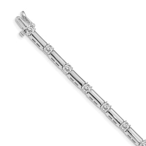 14k White Gold AAA Diamond Tennis Bracelet