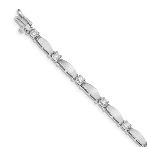 14k White Gold AAA Diamond Tennis Bracelet