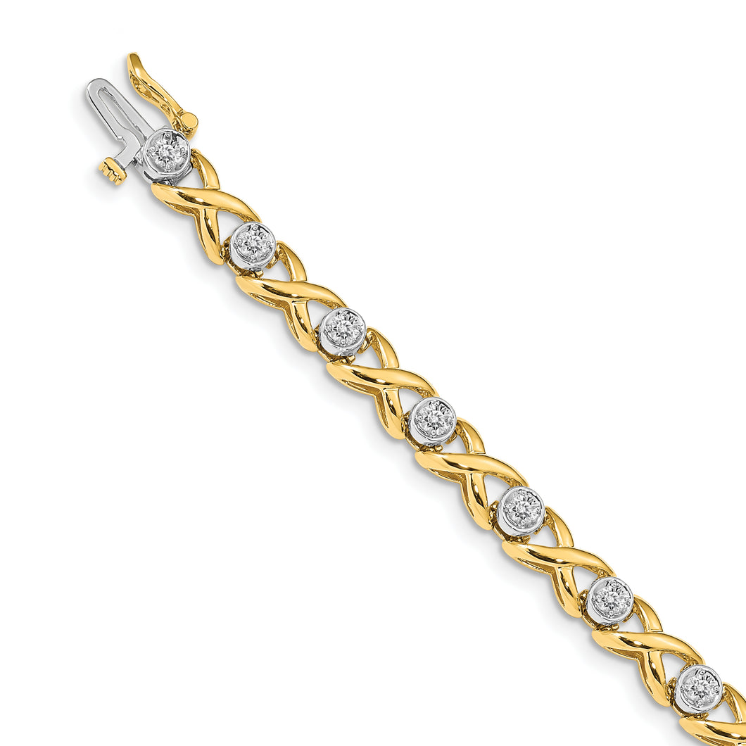 14k AA Diamond Tennis Bracelet