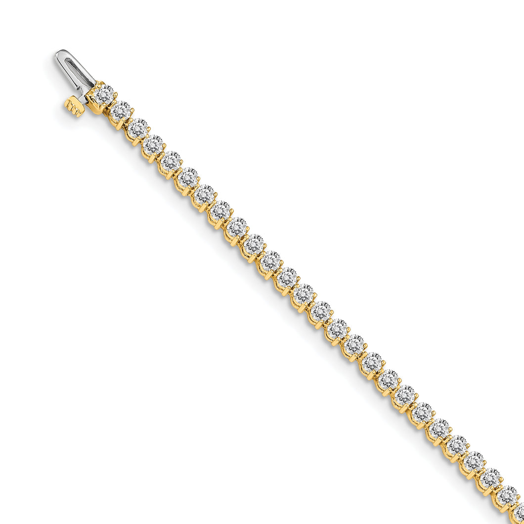14k AAA Diamond Tennis Bracelet