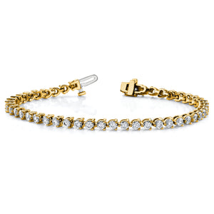 14ky True Origin Lab Grown VS/SI, D E F, Diamond Tennis Bracelet