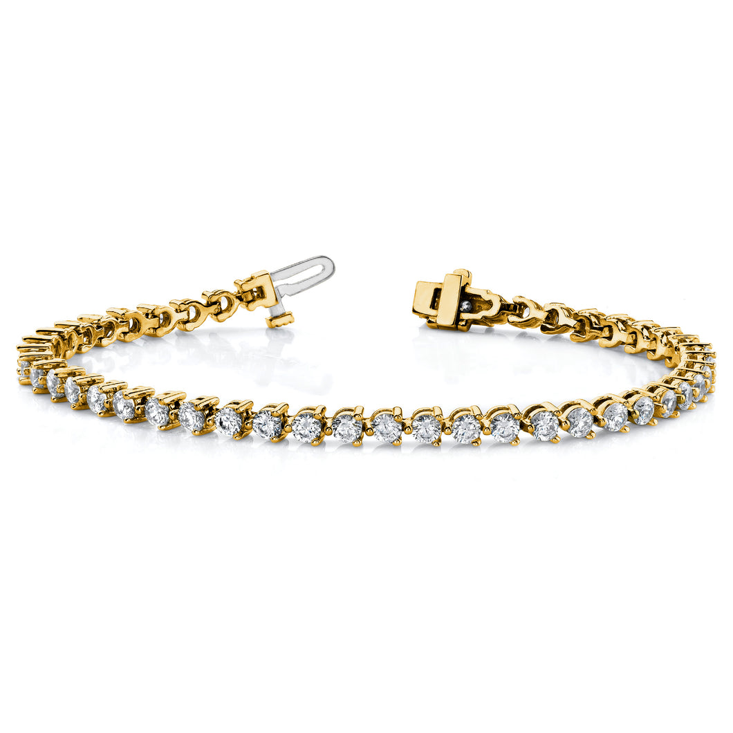 14ky True Origin Lab Grown VS/SI, D E F, Diamond Tennis Bracelet