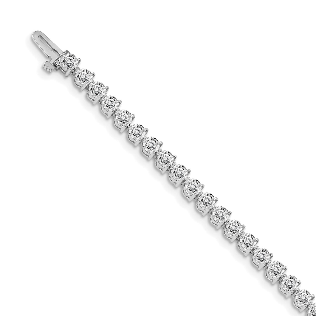 14k White Gold AA Diamond Tennis Bracelet