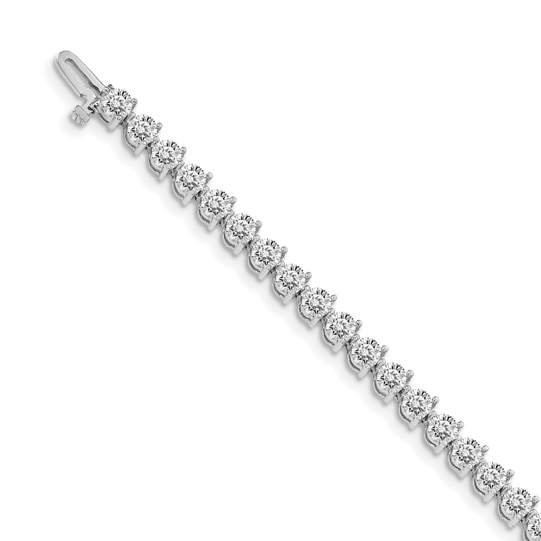 14k White Gold A Diamond Tennis Bracelet