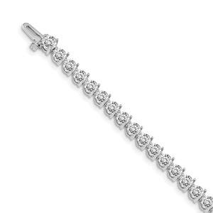 14k White Gold AA Diamond Tennis Bracelet