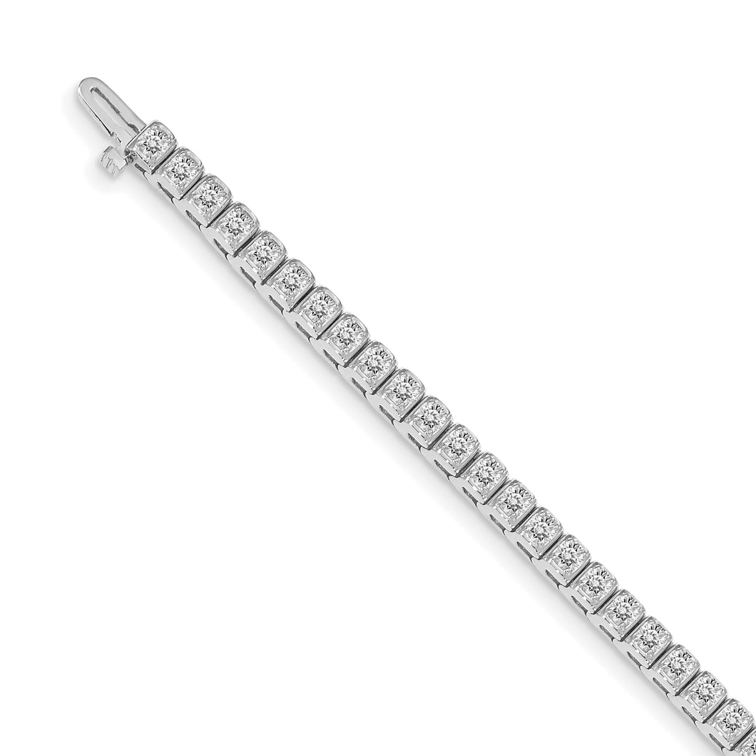 14k White Gold Diamond Bracelet Mounting