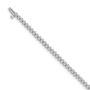 14k White Gold A Diamond Tennis Bracelet