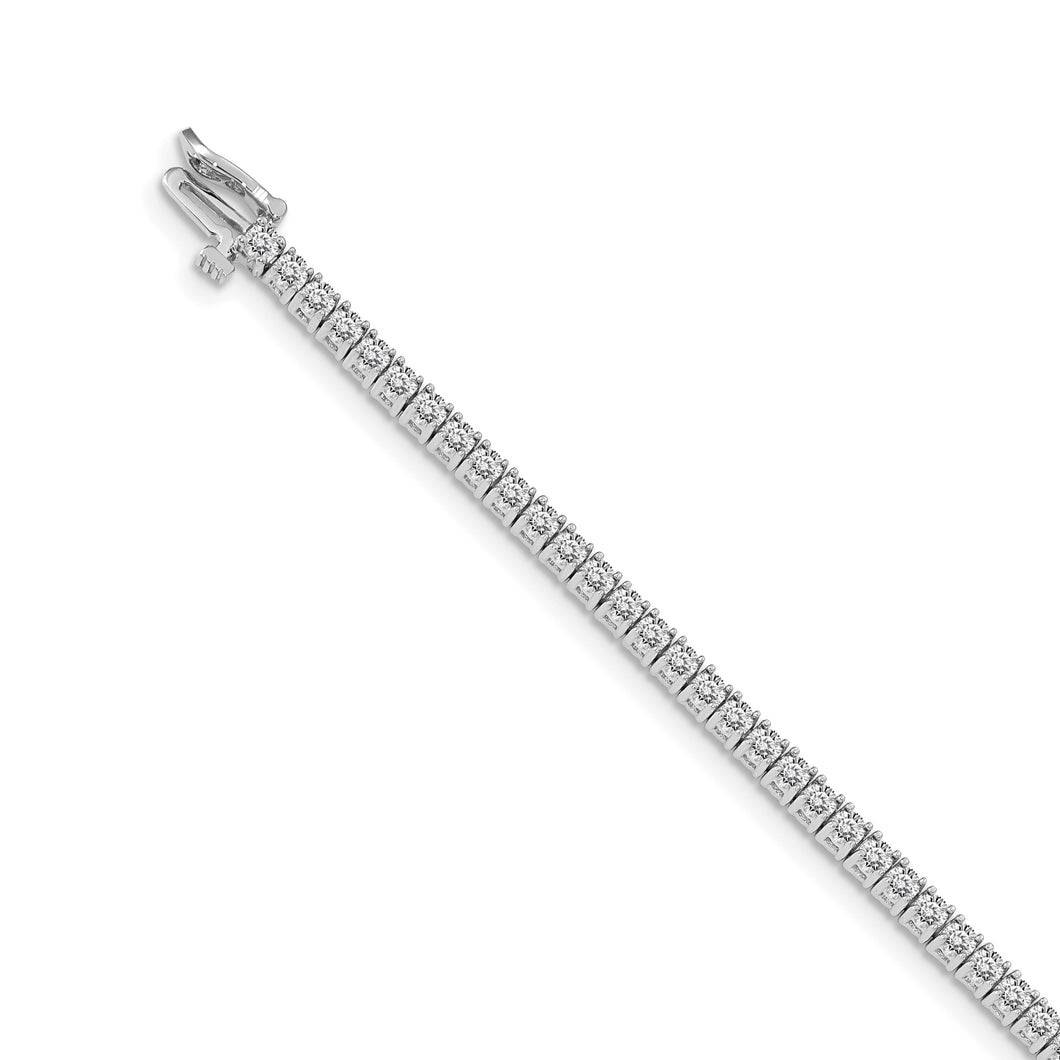 14k White Gold VS Diamond Tennis Bracelet