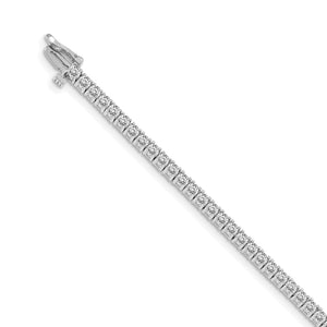 14k White Gold AA Diamond Tennis Bracelet