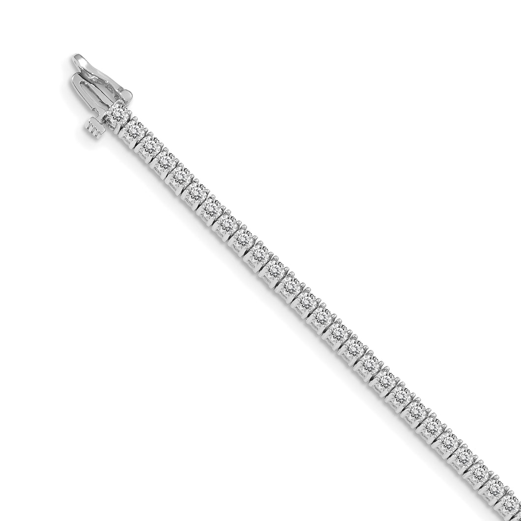 14k White Gold AA Diamond Tennis Bracelet
