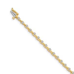 14k 1.9mm Bar Link Tennis Bracelet Mounting