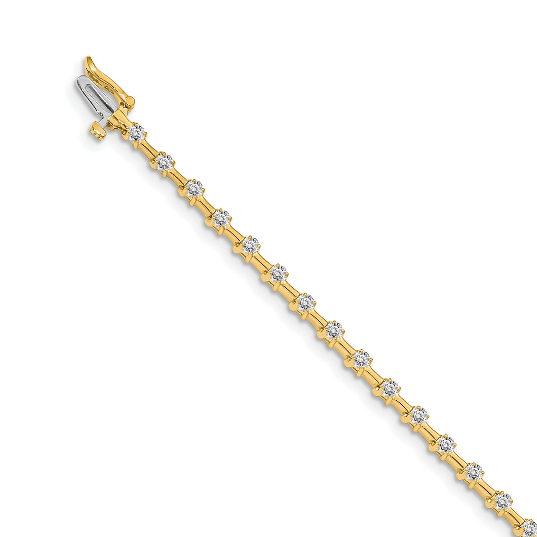 14k 1.9mm Bar Link Tennis Bracelet Mounting