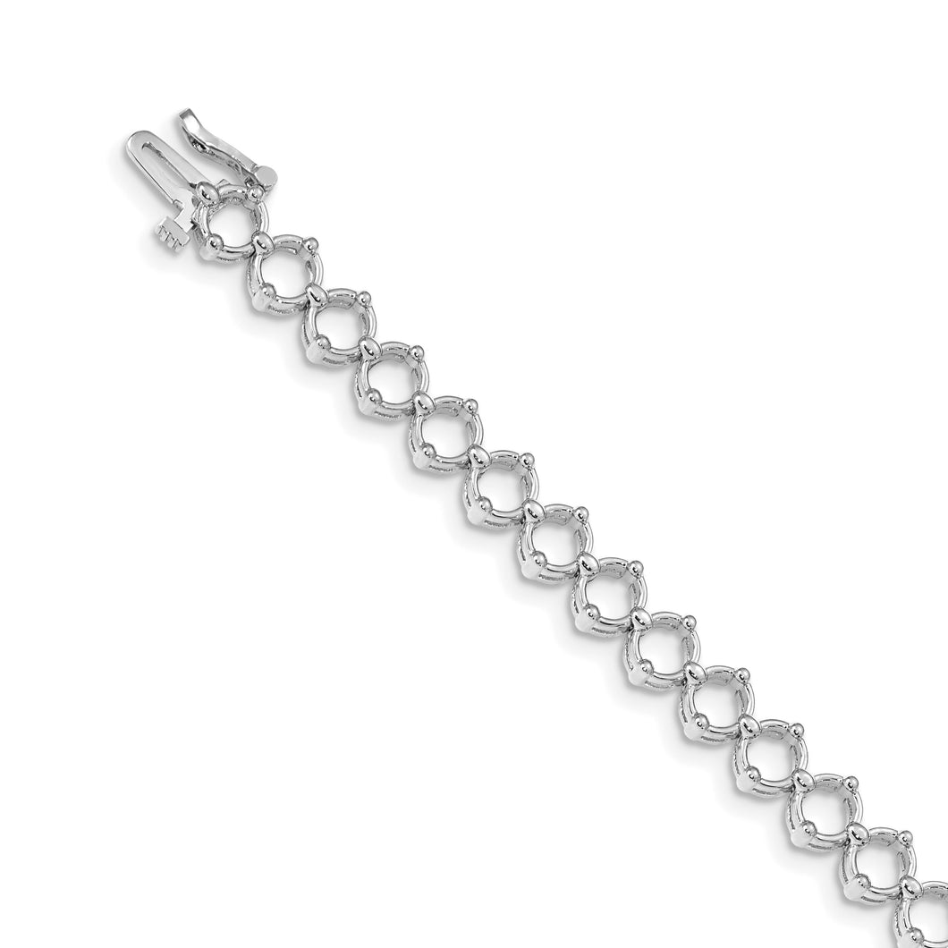 14k WG Holds up to 2.25mm Stones Add-A-Diamond Tennis Bracelet