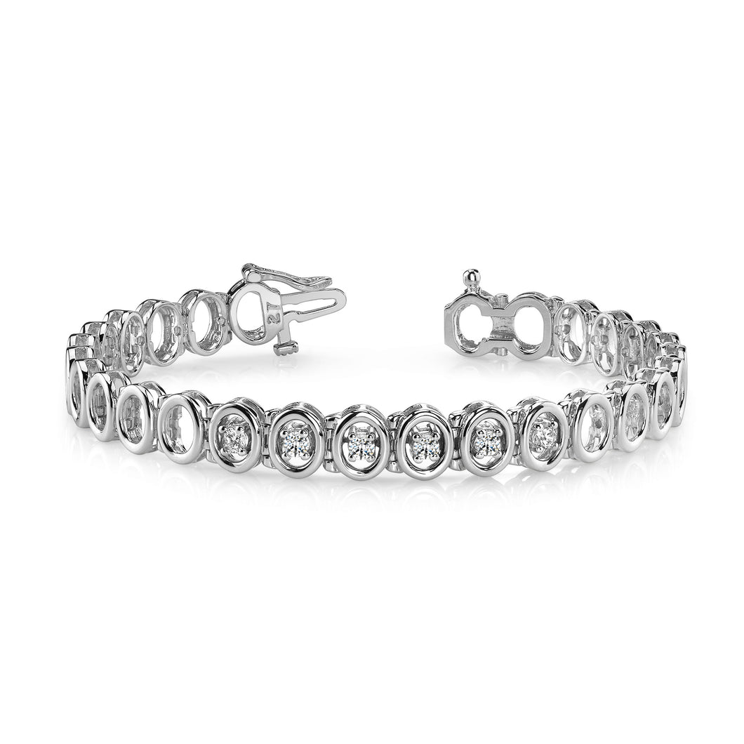 14k White Gold Holds up to 31 2.5mm Stones Add-A-Diamond Tennis Bracelet Mo