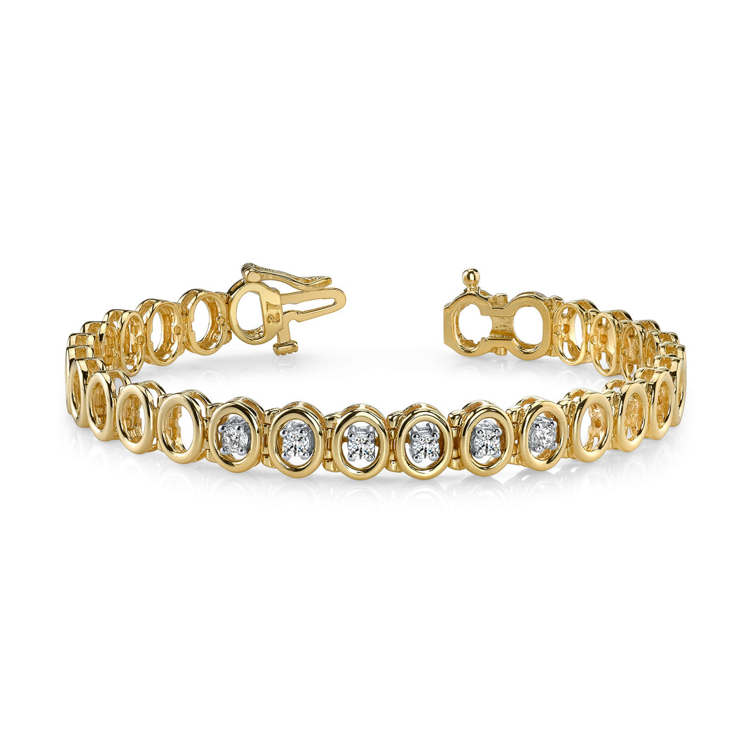 14k Holds up to 31 2.5mm Stones Add-A-Diamond Tennis Bracelet Mounting