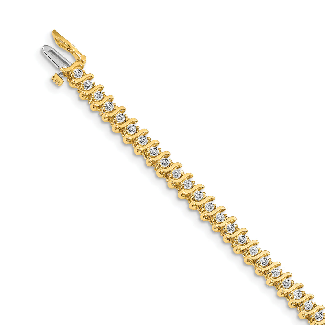 14k A Diamond Tennis Bracelet
