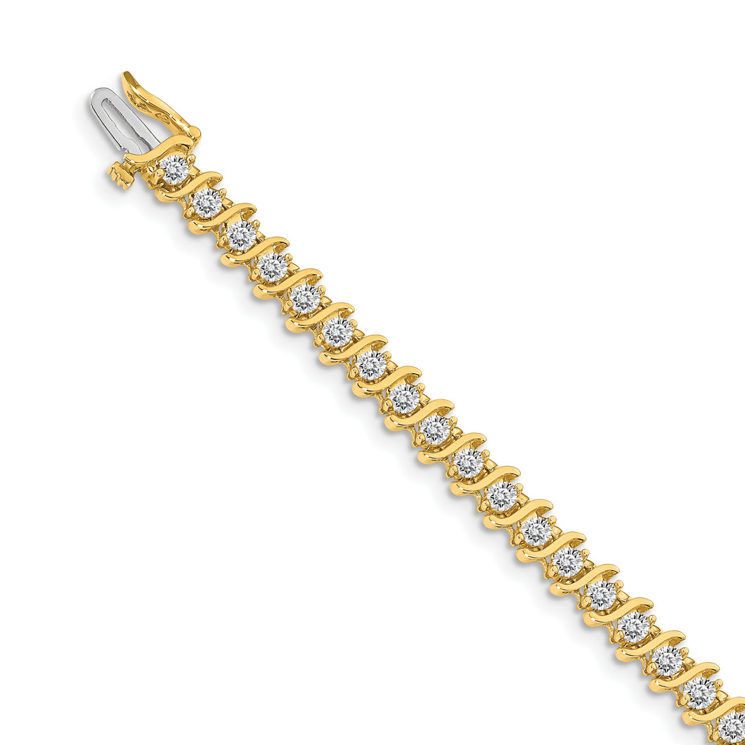 14k AAA Diamond Tennis Bracelet