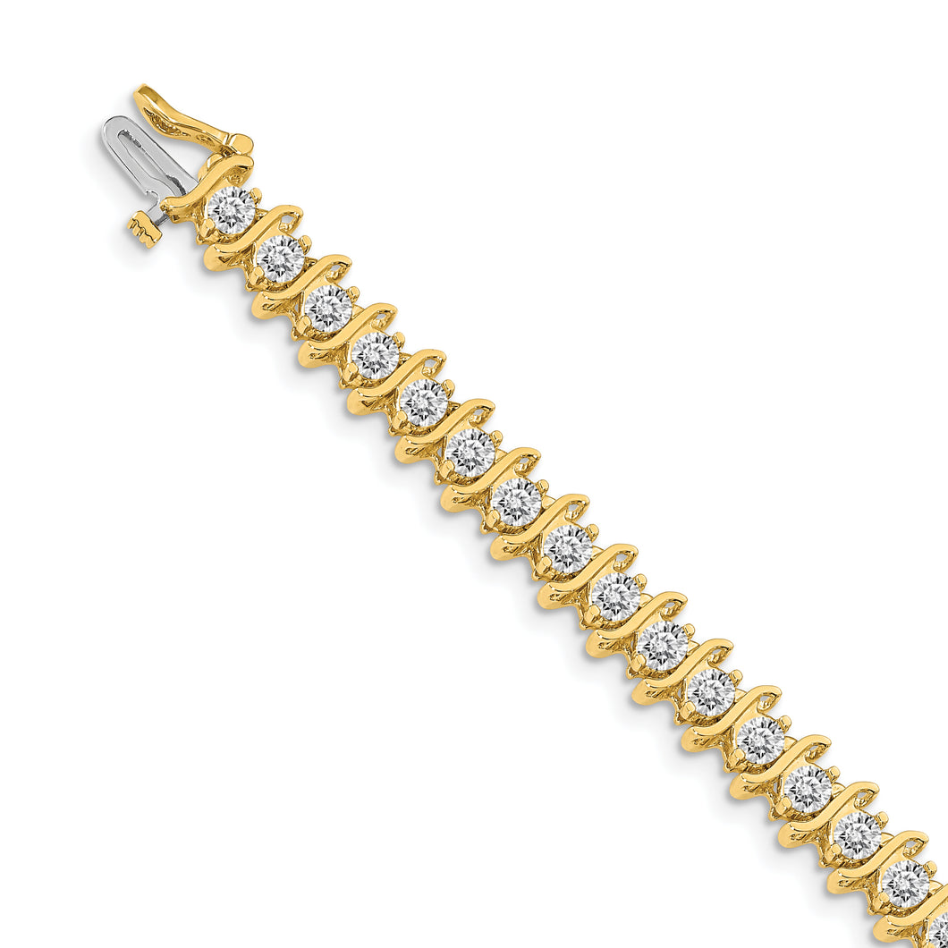 14k AAA Diamond Tennis Bracelet