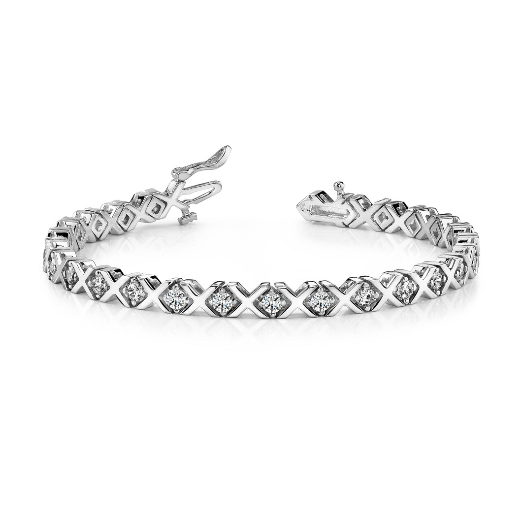 14k White Gold AAA Diamond tennis bracelet