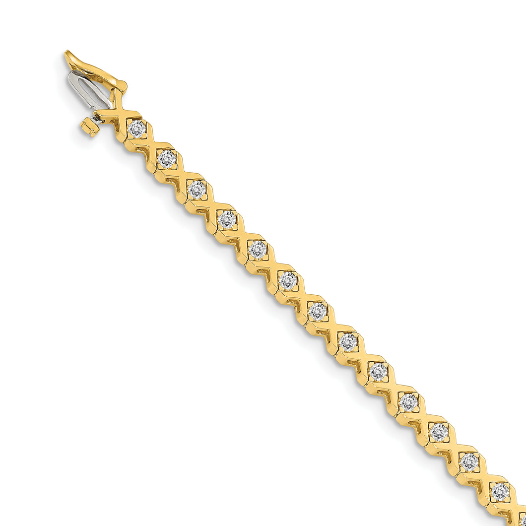 14k AAA Diamond Tennis Bracelet