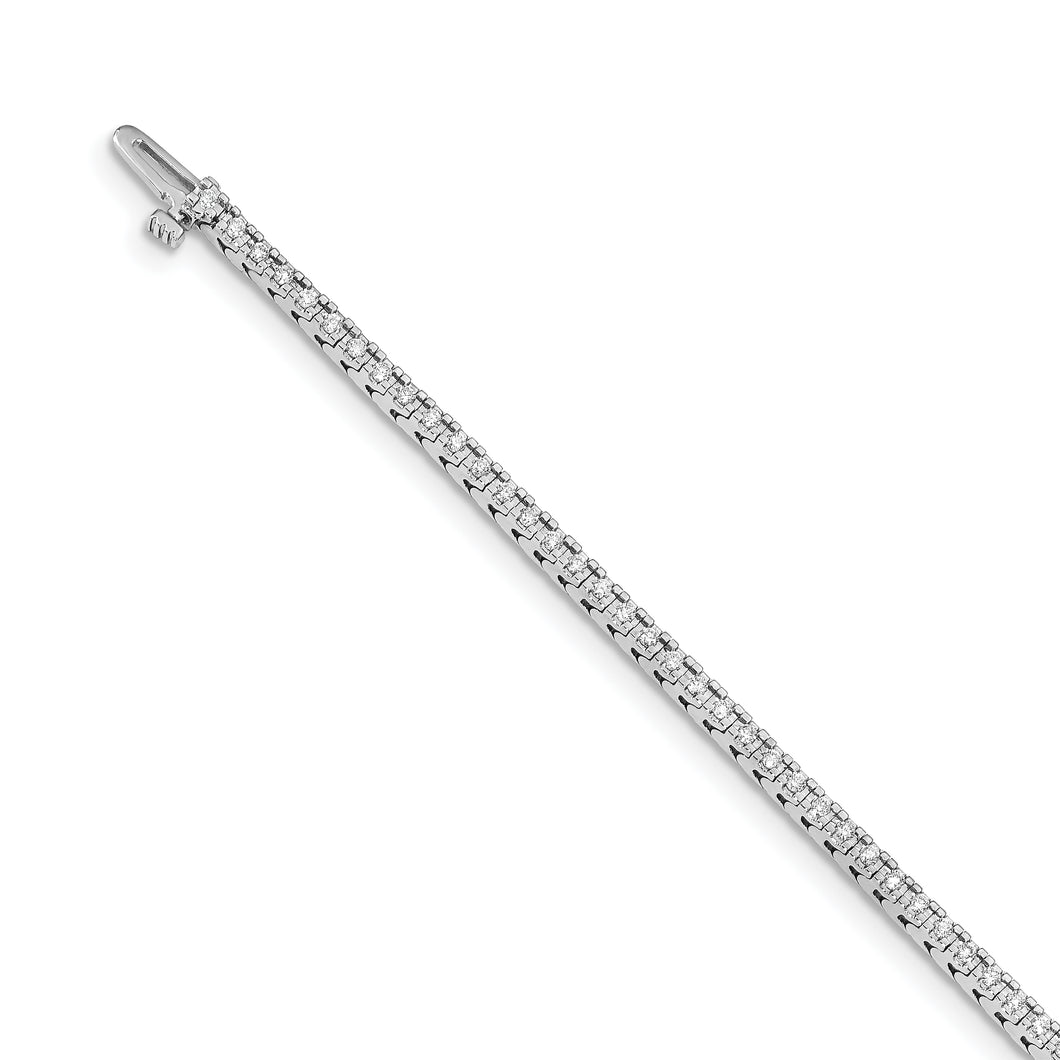 14k White Gold AAA Diamond Tennis Bracelet