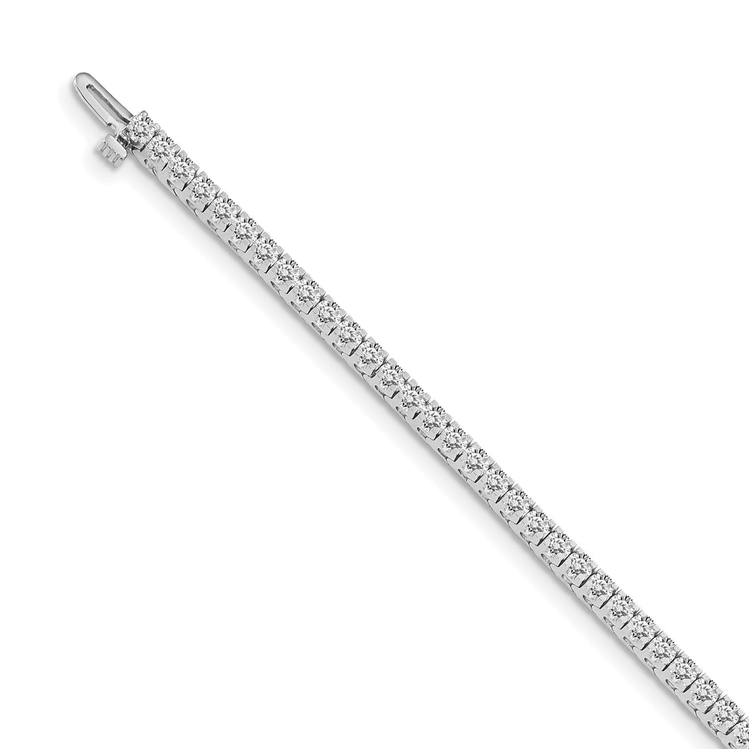 14k White Gold AAA Diamond Tennis Bracelet