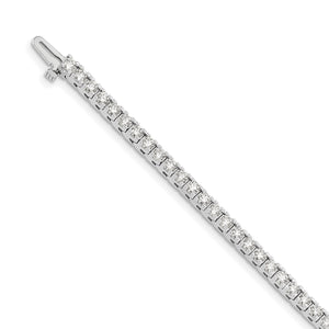 14k White Gold AAA Diamond Tennis Bracelet