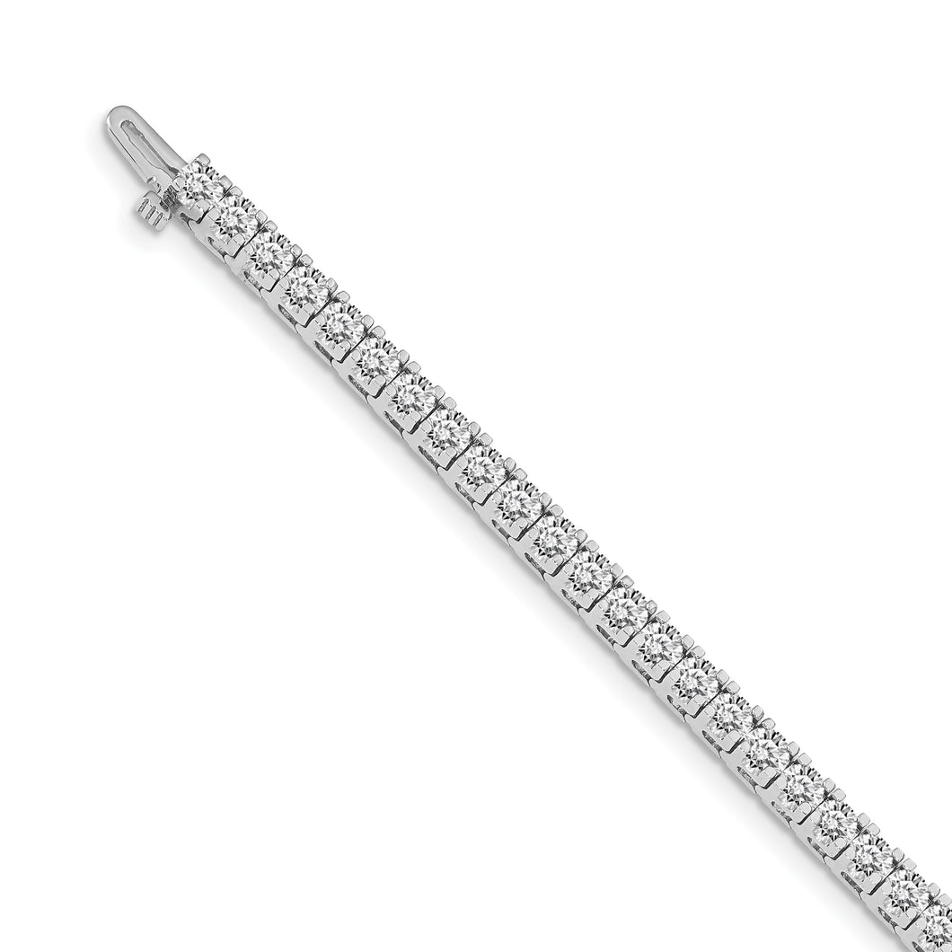 14k White Gold AA Diamond Tennis Bracelet