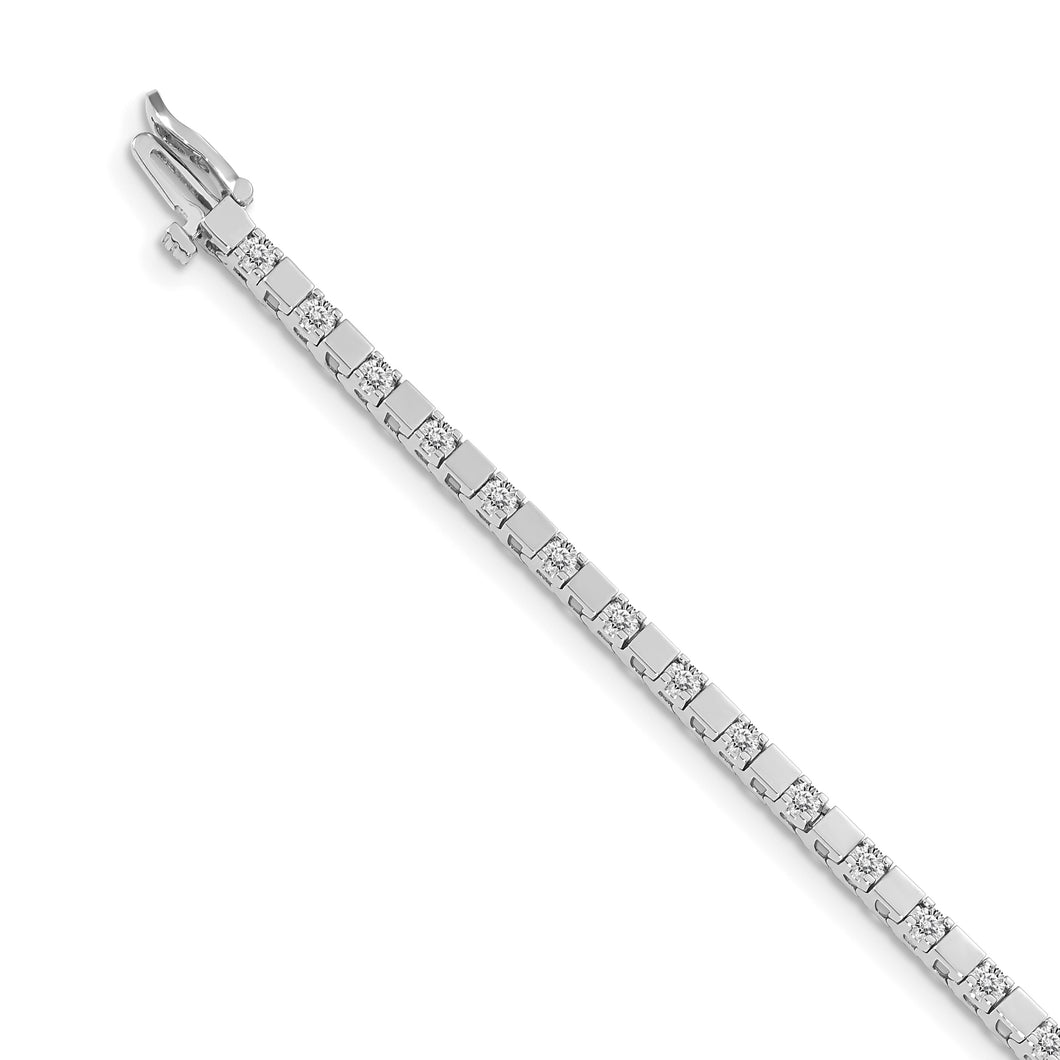 14k White Gold Tennis Bracelet Mounting