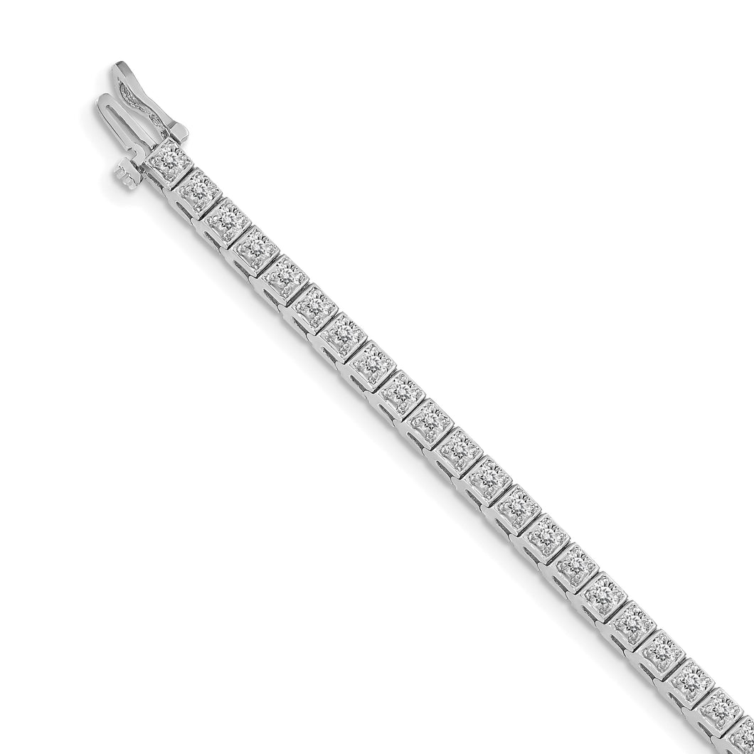 14k White Gold AA Diamond Tennis Bracelet