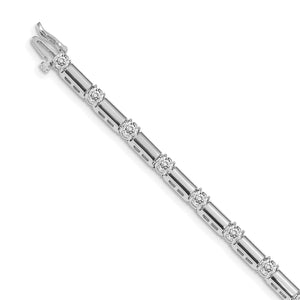 14k White Gold AA Diamond Tennis Bracelet