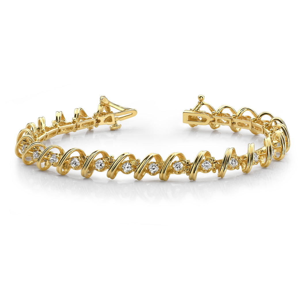 14k AAA Diamond tennis bracelet