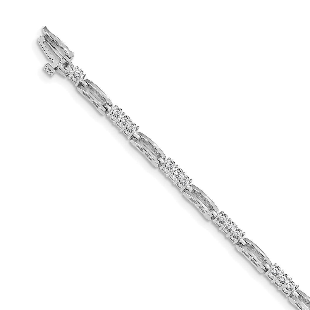 14k White Gold A Diamond tennis bracelet