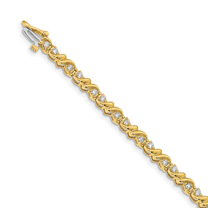 14k 2.1mm Diamond Tennis Bracelet Mounting