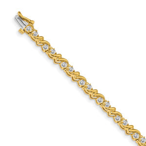 14k A Diamond Tennis Bracelet