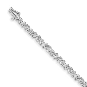 14k White Gold 2.4mm Tennis Bracelet Mounting