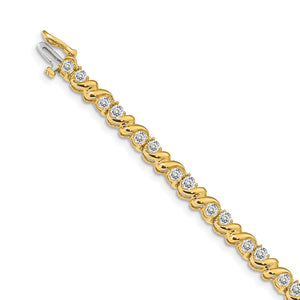 14k AAA Diamond Tennis Bracelet