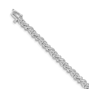 14k White Gold VS Diamond Tennis Bracelet